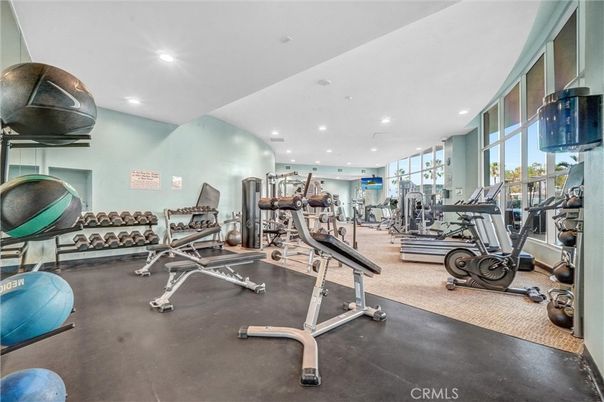 Fitness Equipment, Gym, Interior, Recessed Lighting