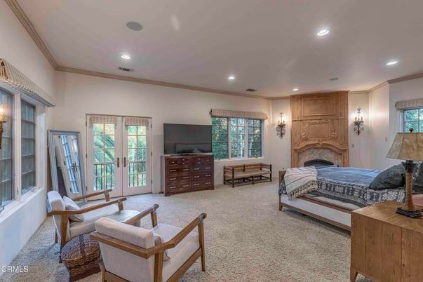 Bedroom, Fireplace, Interior, Recessed Lighting