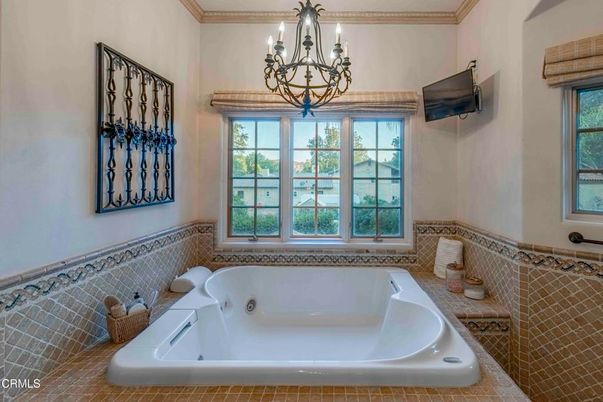 Bathroom, Chandelier, Interior