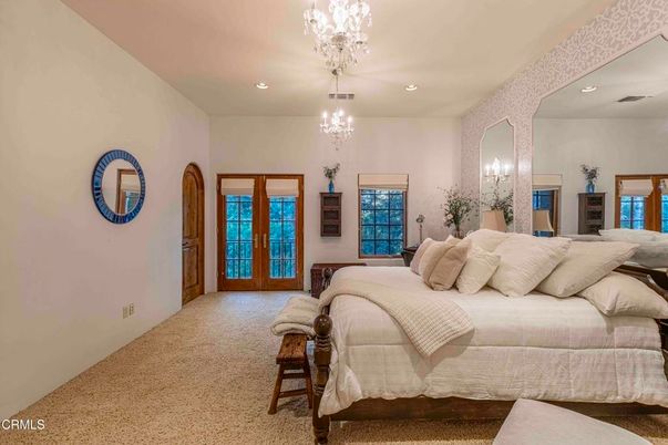Bedroom, Chandelier, Interior, Recessed Lighting