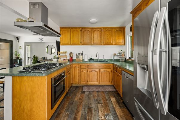 Interior, Kitchen, Wood Texture Flooring