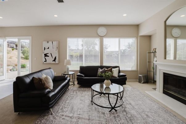 Fireplace, Interior, Living room, Recessed Lighting