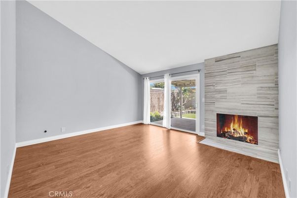 Empty room, Fireplace, Interior, Wood Texture Flooring