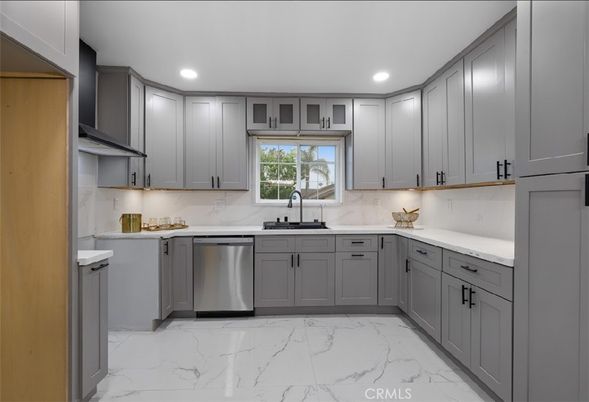 Interior, Kitchen, Marble, Recessed Lighting