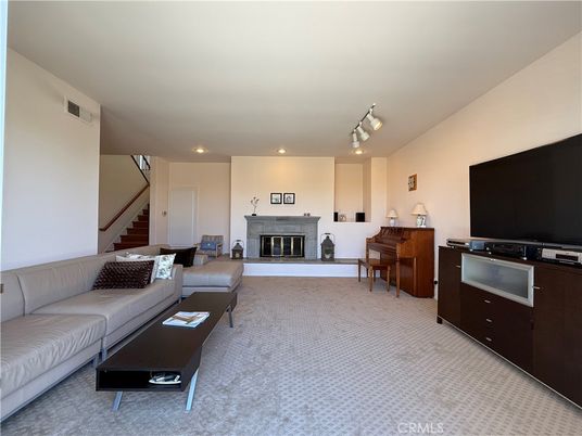 Fireplace, Interior, Living room, Piano, Recessed Lighting