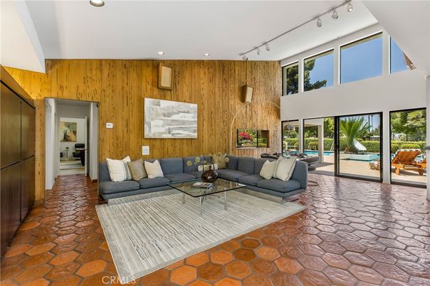 Interior, Living room, Recessed Lighting, Wooden Walls