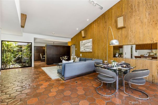 Dining room, Interior, Living room, Recessed Lighting, Wooden Walls