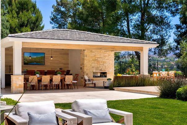 Backyard, Exterior, Fireplace