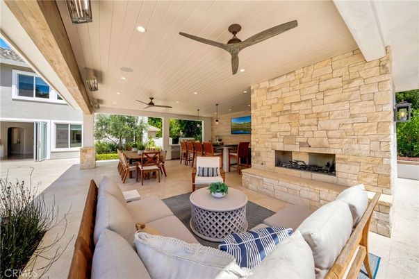 Exterior, Fireplace, Recessed Lighting