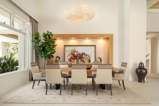 Chandelier, Dining room, Interior, Recessed Lighting