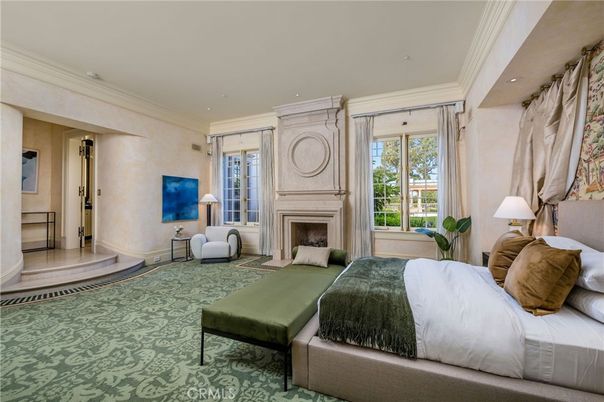 Bedroom, Fireplace, Interior, Recessed Lighting