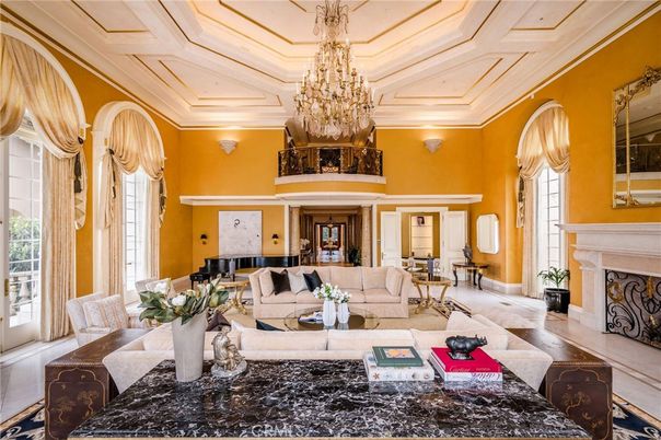 Chandelier, Fireplace, Interior, Living room