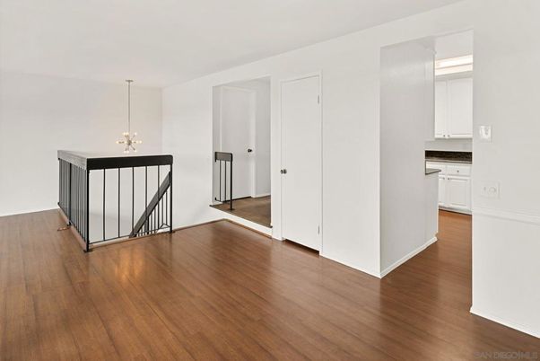 Empty room, Interior, Pendant Lights, Wood Texture Flooring