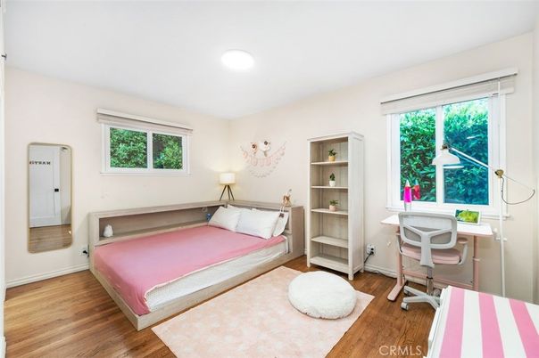 Bedroom, Home Office, Interior, Recessed Lighting, Wood Texture Flooring