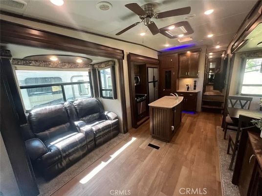 Interior, Kitchen, Living room, Recessed Lighting, Wood Texture Flooring