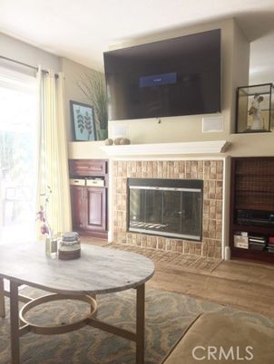 Fireplace, Interior, Wood Texture Flooring