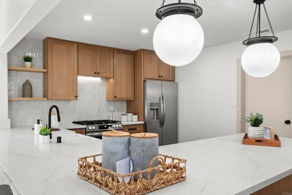 Interior, Kitchen, Pendant Lights, Recessed Lighting, Stainless Steel Appliances