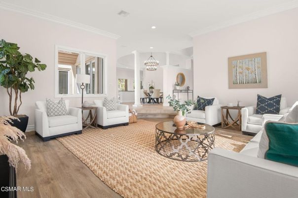 Chandelier, Interior, Living room, Recessed Lighting, Wood Texture Flooring