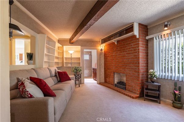 Fireplace, Interior, Living room, Stone Walls, Wooden Beams
