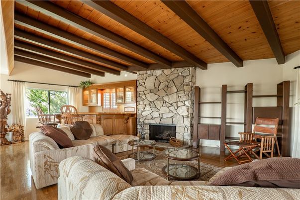 Fireplace, Interior, Living room, Stone Walls, Wooden Beams, Wooden Ceilings, Wood Texture Flooring