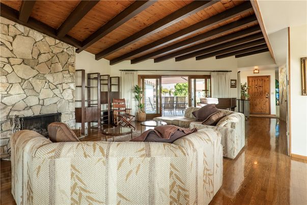Fireplace, Interior, Living room, Stone Walls, Wooden Beams, Wooden Ceilings, Wood Texture Flooring