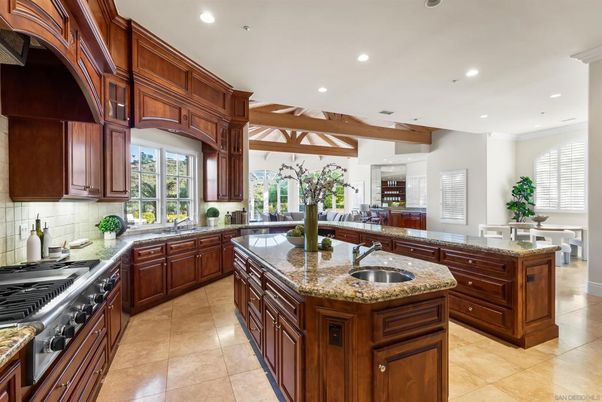 Interior, Kitchen, Recessed Lighting, Wooden Beams