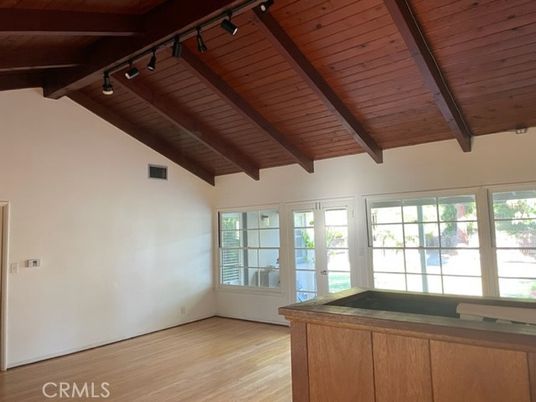 Empty room, Interior, Wooden Beams, Wooden Ceilings, Wood Texture Flooring