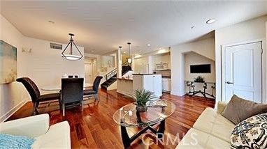 Dining room, Interior, Kitchen, Living room, Pendant Lights, Recessed Lighting, Wood Texture Flooring