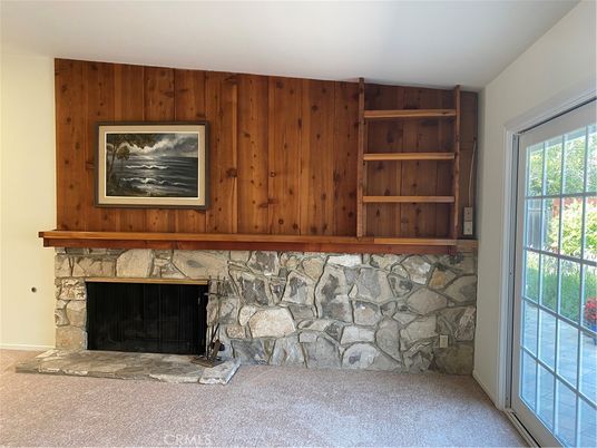Fireplace, Interior, Wooden Walls