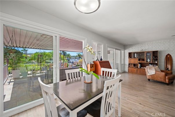 Dining room, Interior, Stone Walls, Wood Texture Flooring