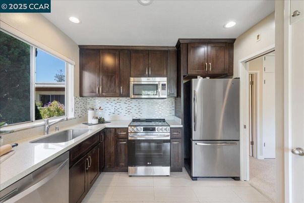 Interior, Kitchen, Recessed Lighting, Stainless Steel Appliances