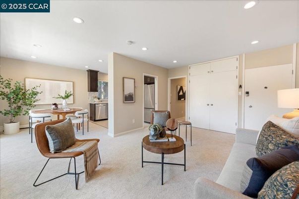 Dining room, Interior, Kitchen, Living room, Recessed Lighting, Stainless Steel Appliances