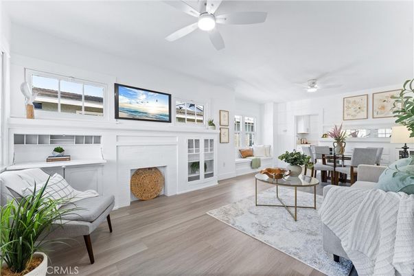 Dining room, Fireplace, Interior, Living room, Wood Texture Flooring
