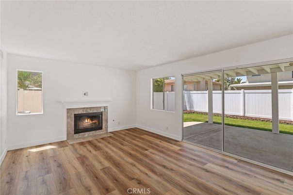 Empty room, Fireplace, Interior, Wood Texture Flooring