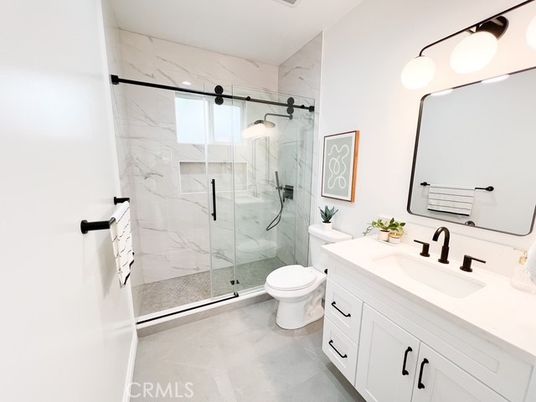 Bathroom, Glass Shower, Interior, Marble Walls