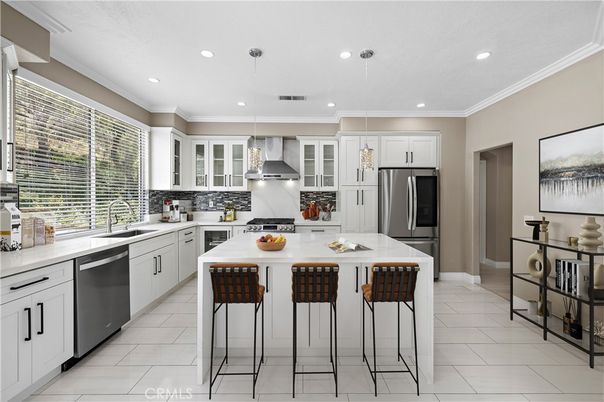 Interior, Kitchen, Pendant Lights, Recessed Lighting, Stainless Steel Appliances