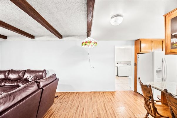 Interior, Kitchen, Living room, Washer, Wood Texture Flooring