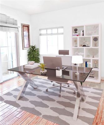 Home Office, Interior, Wood Texture Flooring