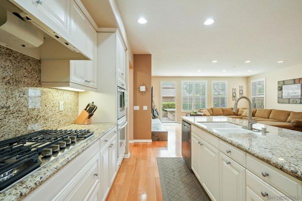 Interior, Kitchen, Living room, Recessed Lighting, Wood Texture Flooring