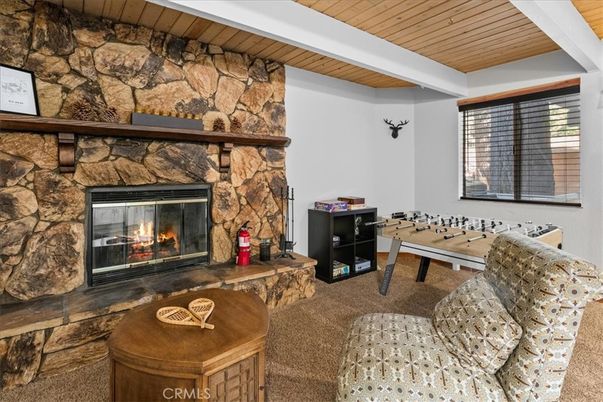 Fireplace, Interior, Stone Walls