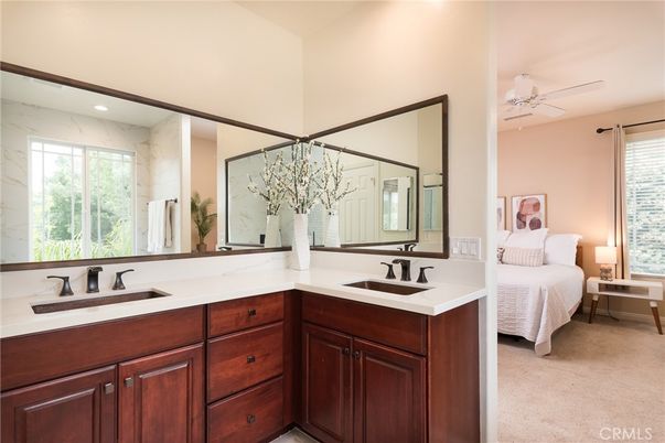 Bathroom, Bedroom, Dual Sink Vanities, Interior, Recessed Lighting