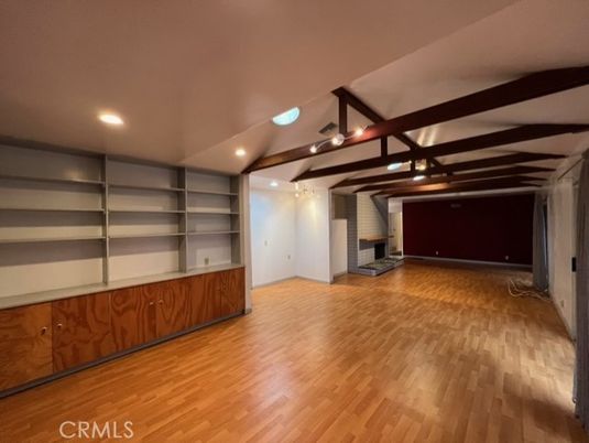 Fireplace, Interior, Recessed Lighting, Wood Texture Flooring