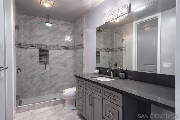 Bathroom, Glass Shower, Interior, Marble, Marble Walls
