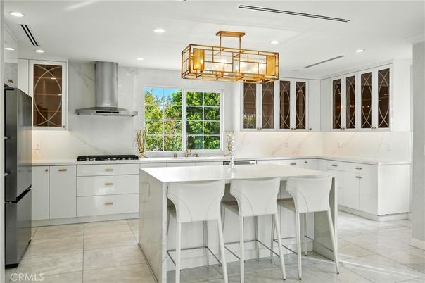 Interior, Kitchen, Marble Walls, Recessed Lighting