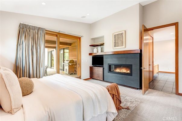 Bedroom, Fireplace, Interior, Recessed Lighting