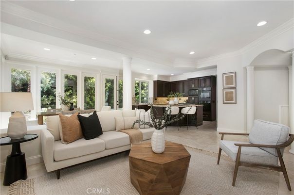 Dining room, Interior, Kitchen, Living room, Recessed Lighting, Stainless Steel Appliances