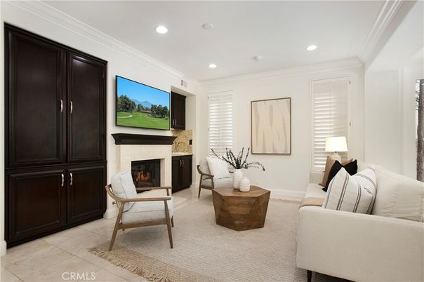 Fireplace, Interior, Living room, Recessed Lighting