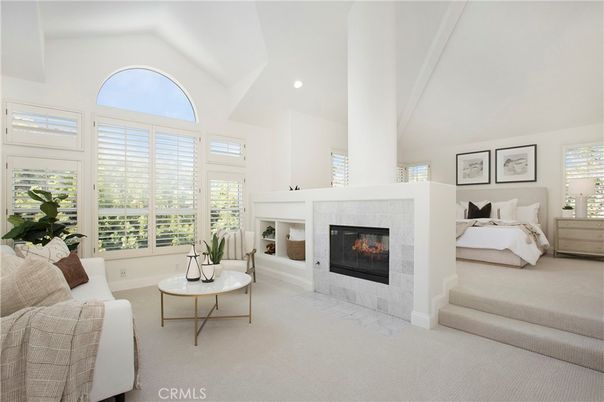 Bedroom, Fireplace, Interior, Recessed Lighting