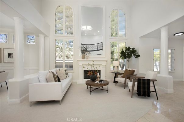 Fireplace, Interior, Living room, Pendant Lights, Recessed Lighting