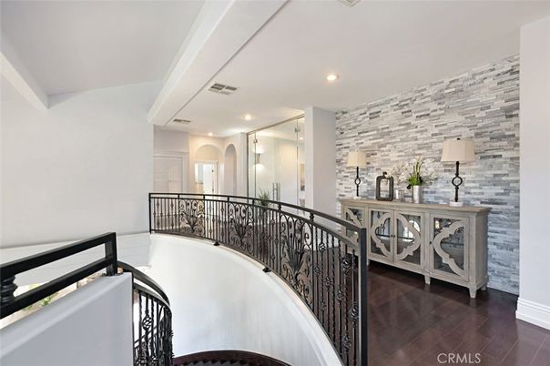 Interior, Recessed Lighting, Stone Walls, Wood Texture Flooring